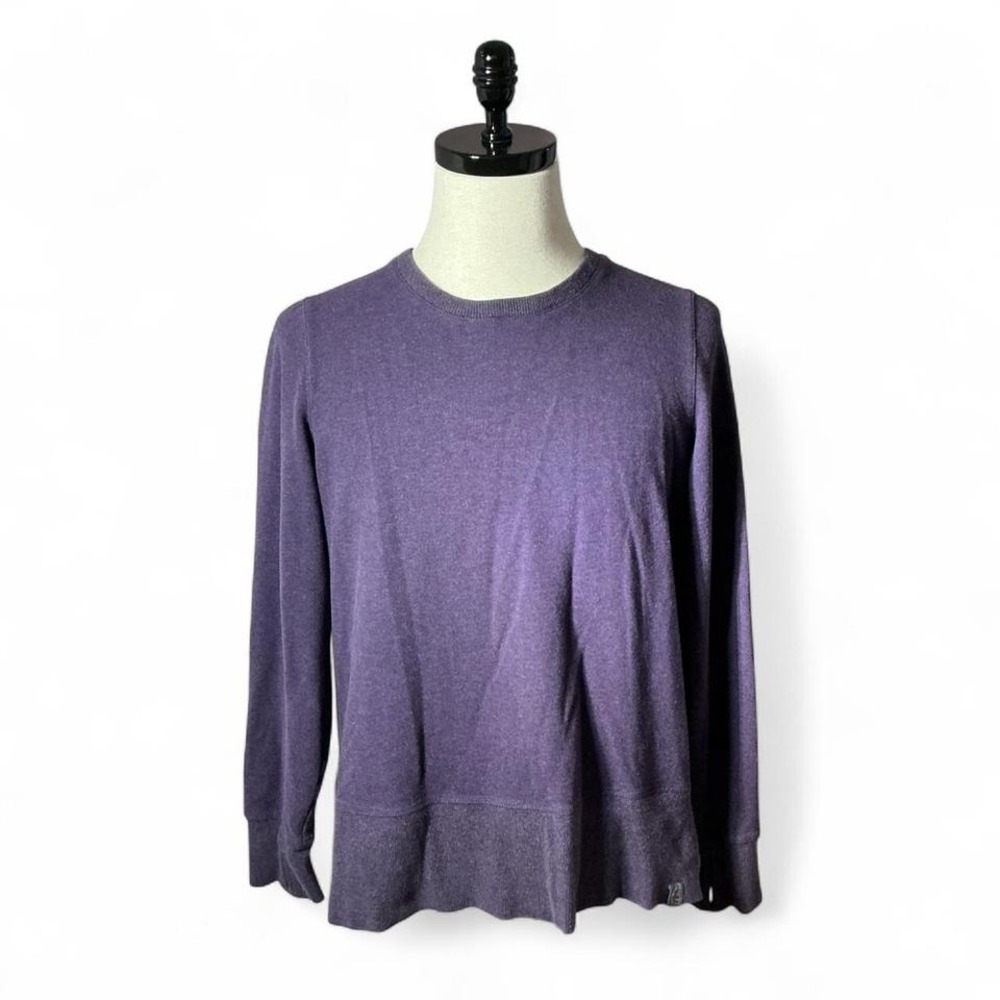 LL Bean Womens Purple Crew Neck Sweatshirt Gorpcore Pullover M PET 516882